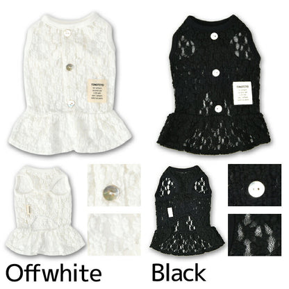 透かしレースワンピ XS/S/M/L/XL/XXL TINOTITO -ティノティート- 犬服 ドッグウェア TT26SS tt261443