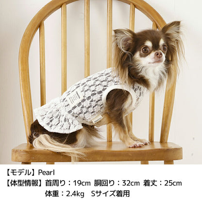 透かしレースワンピ XS/S/M/L/XL/XXL TINOTITO -ティノティート- 犬服 ドッグウェア TT26SS tt261443