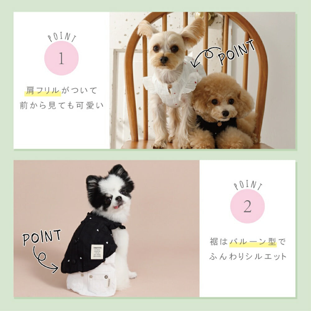 フリル袖バルーンタンク XS/S/M/L/XL/XXL TINOTITO -ティノティート- 犬服 ドッグウェア TT26SS tt261444