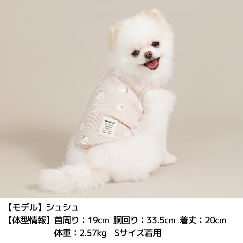 目玉焼きワッフルタンク XS/S/M/L/XL/XXL TINOTITO -ティノティート- 犬服 ドッグウェア TT26SS tt261445