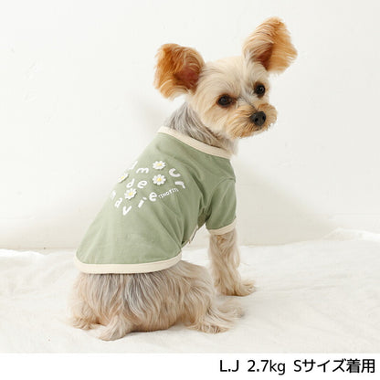 小花アップリケTシャツ XS/S/M/L/XL/XXL TINOTITO -ティノティート- 犬服 ドッグウェア TT26SS tt261449