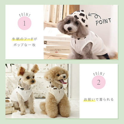 牛柄フードパーカ XS/S/M/L/XL/XXL TINOTITO -ティノティート- 犬服 ドッグウェア TT26SS tt261451