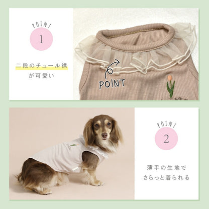 ネックフリルリブタンク XS/S/M/L/XL/XXL TINOTITO -ティノティート- 犬服 ドッグウェア TT26SS tt261453