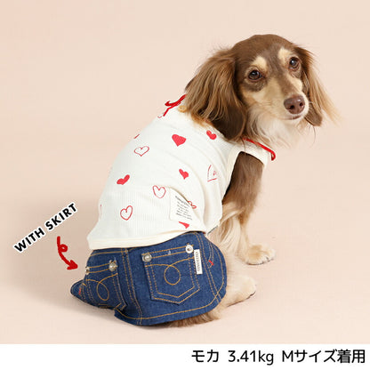ハートリブ襟タンク XS/S/M/L/XL/XXL TINOTITO -ティノティート- 犬服 ドッグウェア TT26SS tt261454