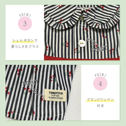 小花ストライプワンピ XS/S/M/L/XL/XXL TINOTITO -ティノティート- 犬服 ドッグウェア TT26SS tt261459