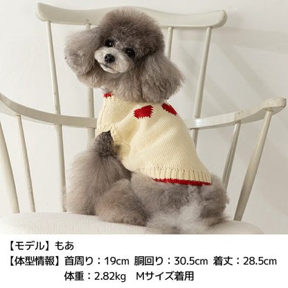 ハートモチーフニット XS/S/M/L/XL/XXL TINOTITO -ティノティート- 犬服 ドッグウェア TT26AW tt261479