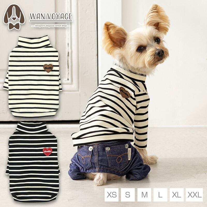 ボーダーワッペンＴシャツ XS/S/M/L/XL/XXL TINOTITO -ティノティート- 犬服 ドッグウェア TT26AW tt261484