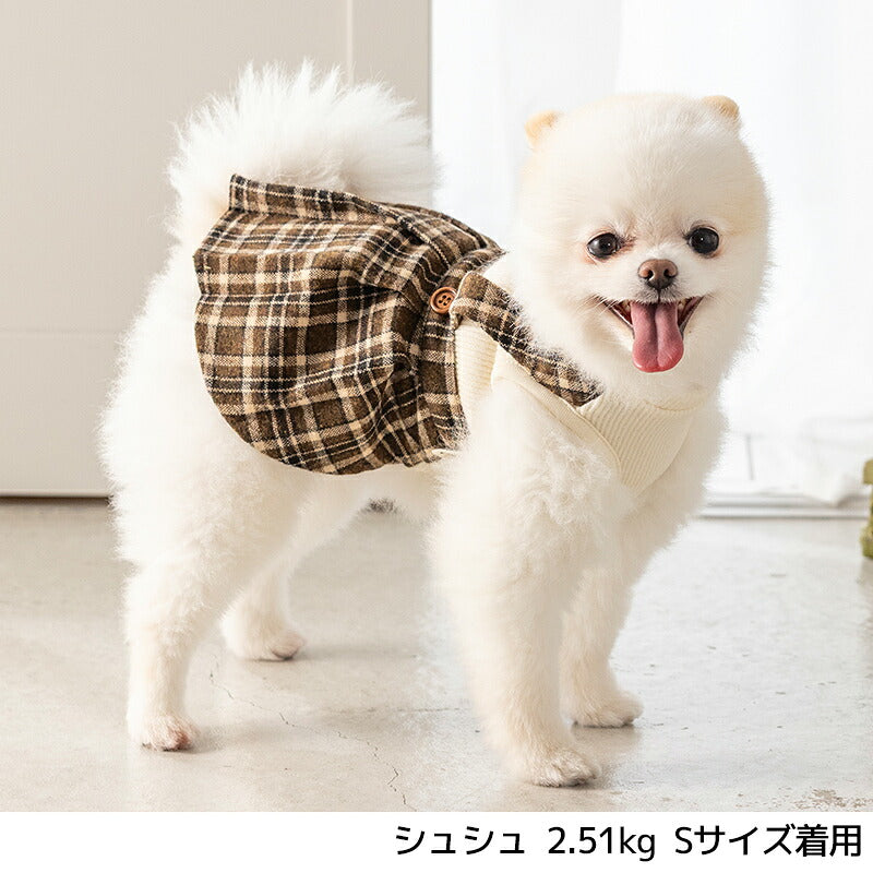 チェックワンピ XS/S/M/L/XL/XXL TINOTITO -ティノティート- 犬服 ドッグウェア TT26AW tt261488