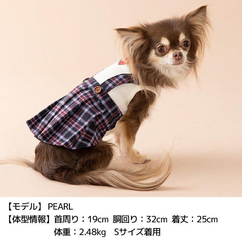 チェックワンピ XS/S/M/L/XL/XXL TINOTITO -ティノティート- 犬服 ドッグウェア TT26AW tt261488