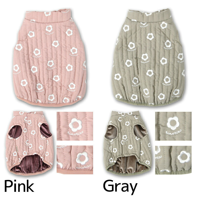 花柄刺しゅうアウター XS/S/M/L/XL/XXL TINOTITO -ティノティート- 犬服 ドッグウェア TT26AW tt261493