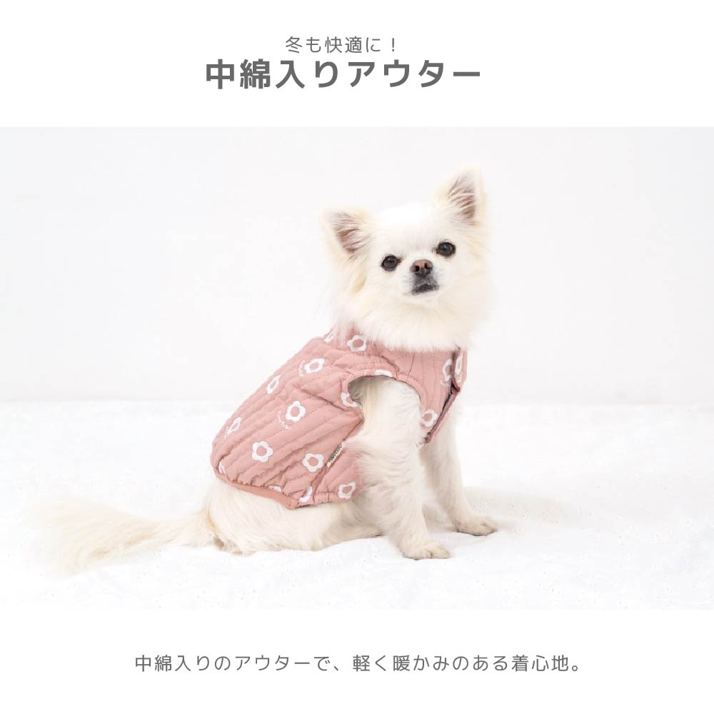 花柄刺しゅうアウター XS/S/M/L/XL/XXL TINOTITO -ティノティート- 犬服 ドッグウェア TT26AW tt261493