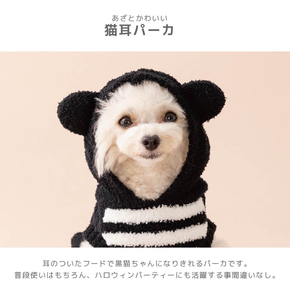 黒猫マシュマロニット XS/S/M/L/XL/XXL TINOTITO -ティノティート- ハロウィン 犬服 ドッグウェア TT26AW tt261496