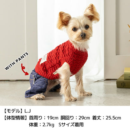 シンプルラメニット XS/S/M/L/XL/XXL TINOTITO -ティノティート- クリスマス 犬服 ドッグウェア TT26AW tt261499