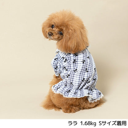 レースチェック柄ブラウス XS/S/M/L/XL/XXL/DS/DM Un TouTou -アントゥトゥ- 犬用 UT25SS ut251005