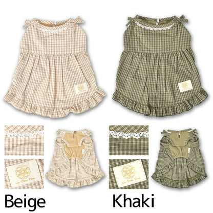 チェックリボンワンピ XS/S/M/L/XL/XXL Un TouTou -アントゥトゥ- 犬用 UT25SS ut251010