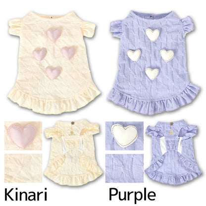 ぷくぷくハートワンピ XS/S/M/L/XL/XXL Un TouTou -アントゥトゥ- 犬用 UT25SS ut251011
