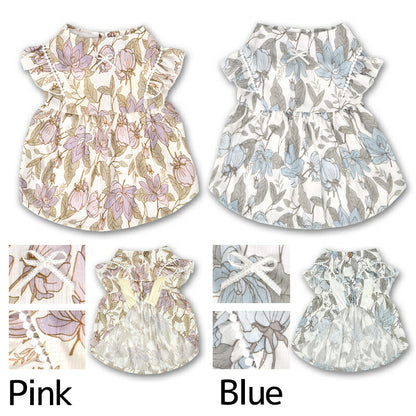 肩フリル切り替えワンピ XS/S/M/L/XL/XXL Un TouTou -アントゥトゥ- 犬用 UT25SS ut251012