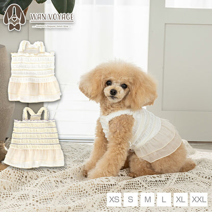 シフォンフリルワンピ XS/S/M/L/XL/XXL Un TouTou -アントゥトゥ- 犬用 UT25SS ut251014