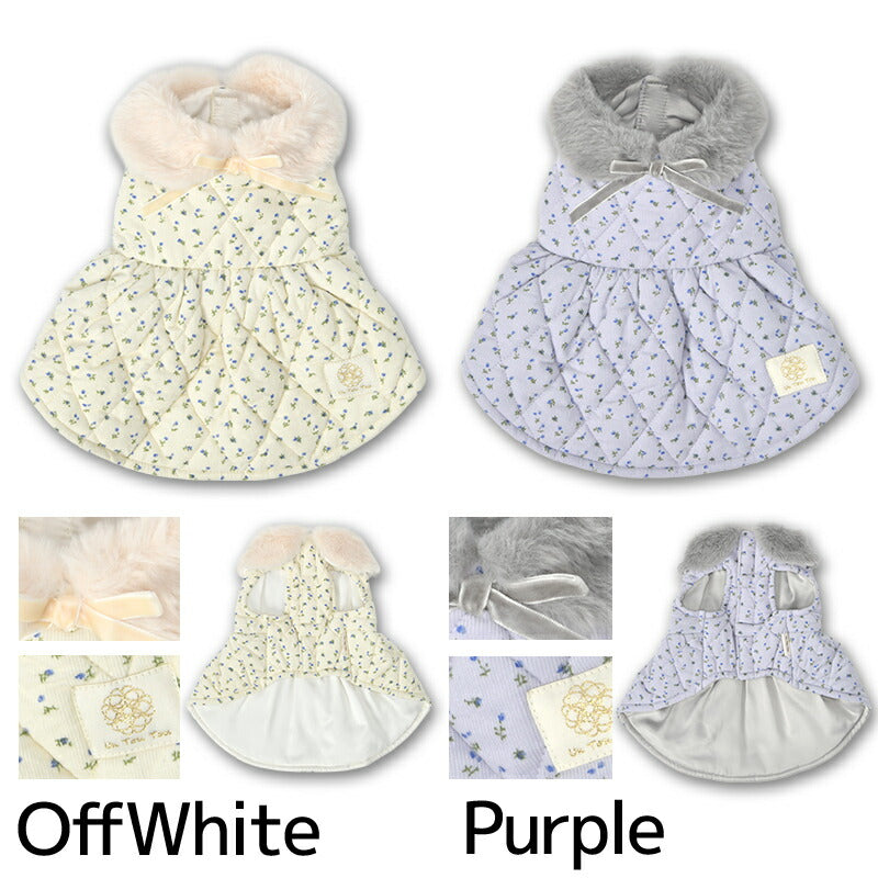 ファー付きワンピアウター XS/S/M/L/XL/XXL/DS/DM Un TouTou -アントゥトゥ- 犬服 ドッグウェア UT25AW ut251062