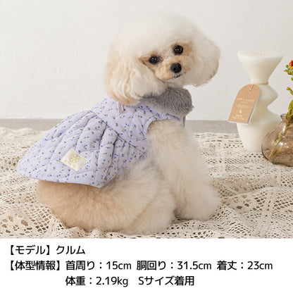 ファー付きワンピアウター XS/S/M/L/XL/XXL/DS/DM Un TouTou -アントゥトゥ- 犬服 ドッグウェア UT25AW ut251062