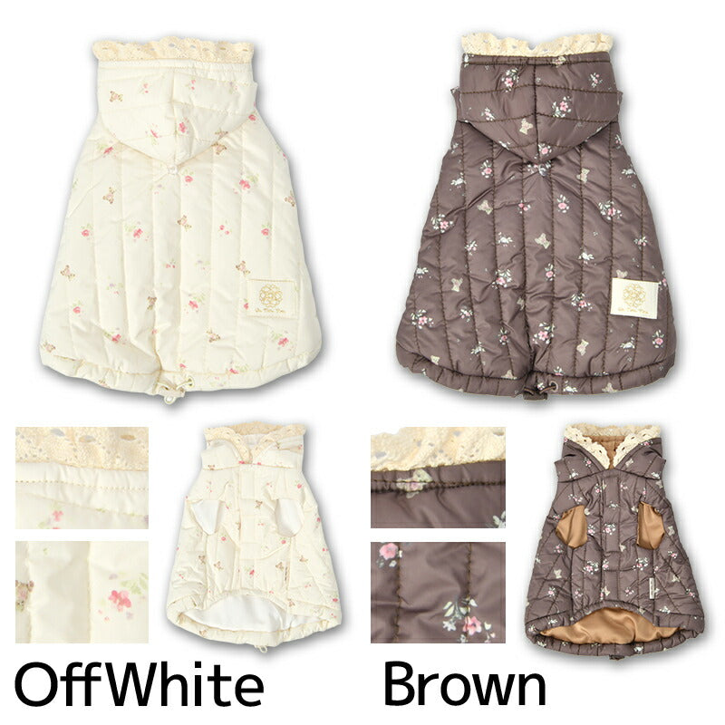 小花柄キルトアウター XS/S/M/L/XL/XXL/DS/DM Un TouTou -アントゥトゥ- 犬服 ドッグウェア UT25AW ut251063