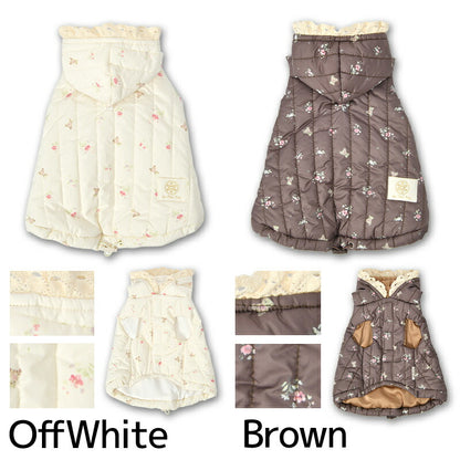小花柄キルトアウター XS/S/M/L/XL/XXL/DS/DM Un TouTou -アントゥトゥ- 犬服 ドッグウェア UT25AW ut251063