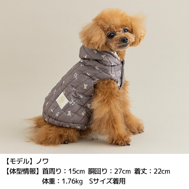 小花柄キルトアウター XS/S/M/L/XL/XXL/DS/DM Un TouTou -アントゥトゥ- 犬服 ドッグウェア UT25AW ut251063