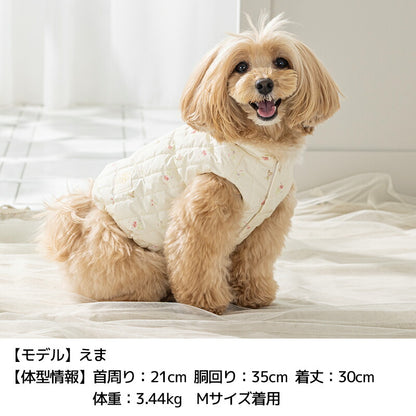 小花柄キルトアウター XS/S/M/L/XL/XXL/DS/DM Un TouTou -アントゥトゥ- 犬服 ドッグウェア UT25AW ut251063