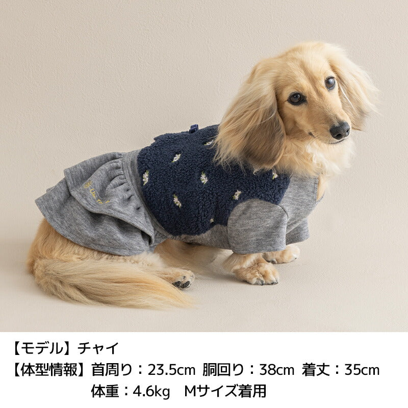 ボアベストワンピ XS/S/M/L/XL/XXL Un TouTou -アントゥトゥ- 犬服 ドッグウェア UT25AW ut251066