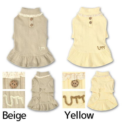 ローウエストリブワンピ XS/S/M/L/XL/XXL Un TouTou -アントゥトゥ- 犬服 ドッグウェア UT25AW ut251067