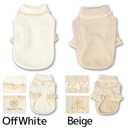 襟フリルリブトレーナー XS/S/M/L/XL/XXL/DS/DM Un TouTou -アントゥトゥ- 犬服 ドッグウェア UT25AW ut251068