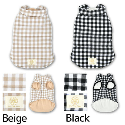 ギンガムチェック中綿アウター XS/S/M/L/XL/XXL/DS/DM Un TouTou -アントゥトゥ- 犬服 ドッグウェア UT25AW ut251075