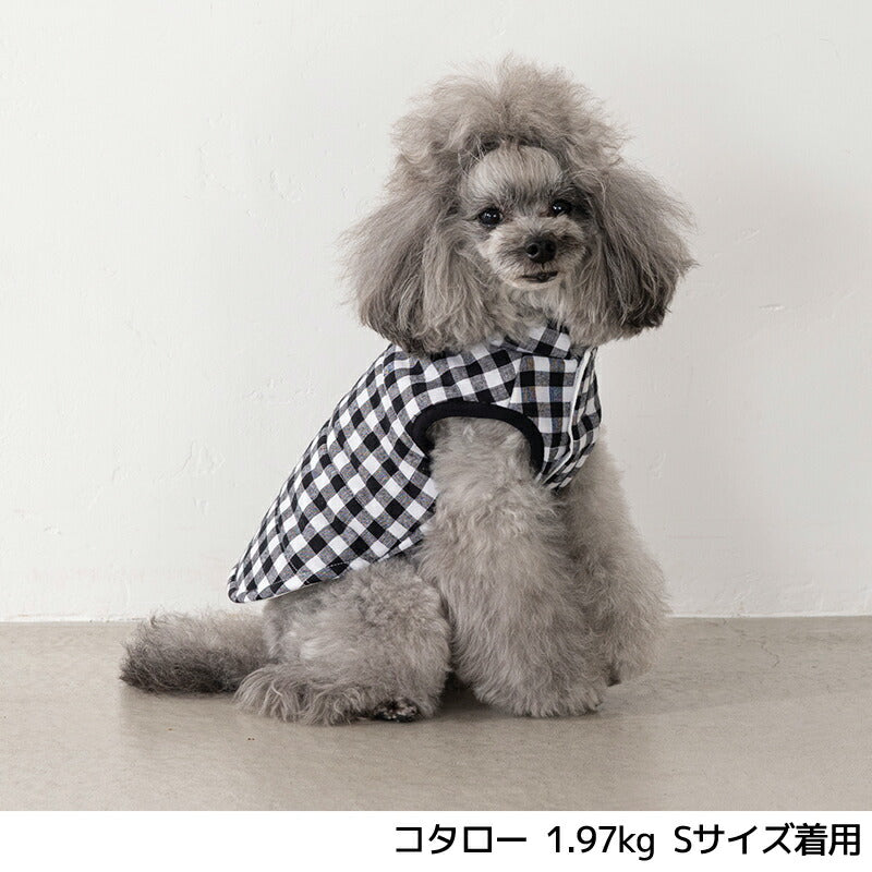 ギンガムチェック中綿アウター XS/S/M/L/XL/XXL/DS/DM Un TouTou -アントゥトゥ- 犬服 ドッグウェア UT25AW ut251075