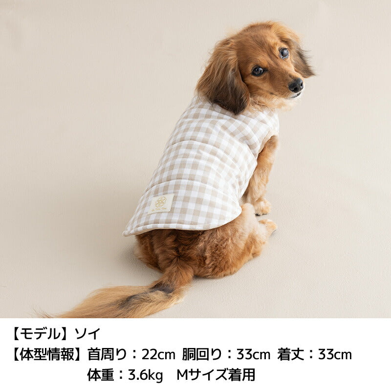 ギンガムチェック中綿アウター XS/S/M/L/XL/XXL/DS/DM Un TouTou -アントゥトゥ- 犬服 ドッグウェア UT25AW ut251075