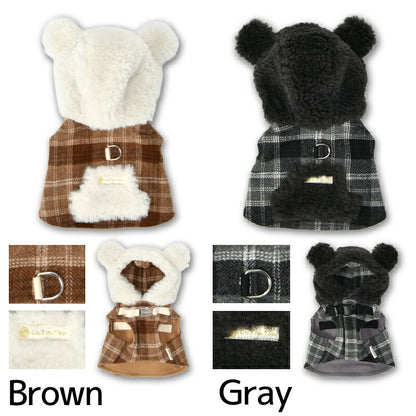 ボアフードハーネス XS/S/M/L Un TouTou -アントゥトゥ- 犬用 UT25AW ut259081