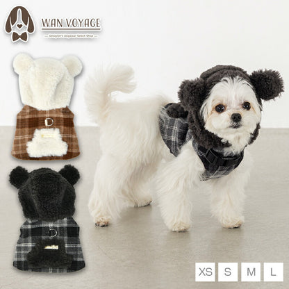 ボアフードハーネス XS/S/M/L Un TouTou -アントゥトゥ- 犬用 UT25AW ut259081