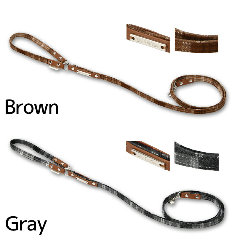 チェック柄リード S/M Un TouTou -アントゥトゥ- 犬用 UT25AW ut259082