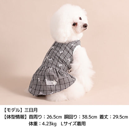 チェックリボンワンピ XS/S/M/L/XL/XXL Un TouTou -アントゥトゥ- 犬服 ドッグウェア UT26SS ut261124