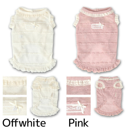 透かし生地レースタンク XS/S/M/L/XL/XXL/DS/DM Un TouTou -アントゥトゥ- 犬服 ドッグウェア UT26SS ut261132