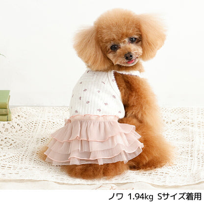 小花柄シフォンワンピ XS/S/M/L/XL/XXL Un TouTou -アントゥトゥ- 犬服 ドッグウェア UT26SS ut261133