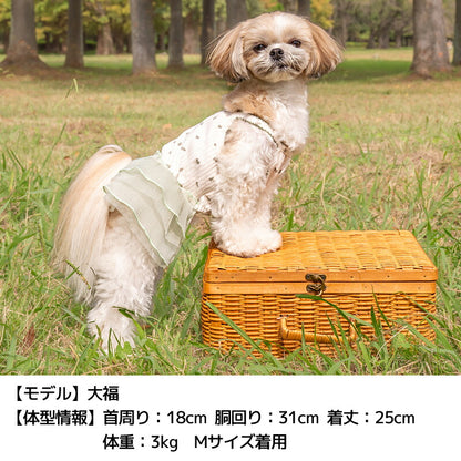 小花柄シフォンワンピ XS/S/M/L/XL/XXL Un TouTou -アントゥトゥ- 犬服 ドッグウェア UT26SS ut261133