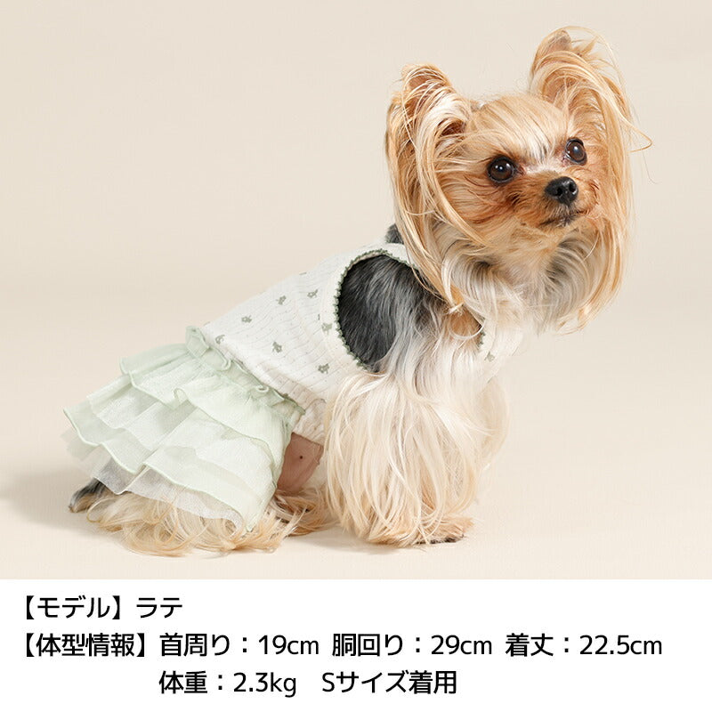 小花柄シフォンワンピ XS/S/M/L/XL/XXL Un TouTou -アントゥトゥ- 犬服 ドッグウェア UT26SS ut261133