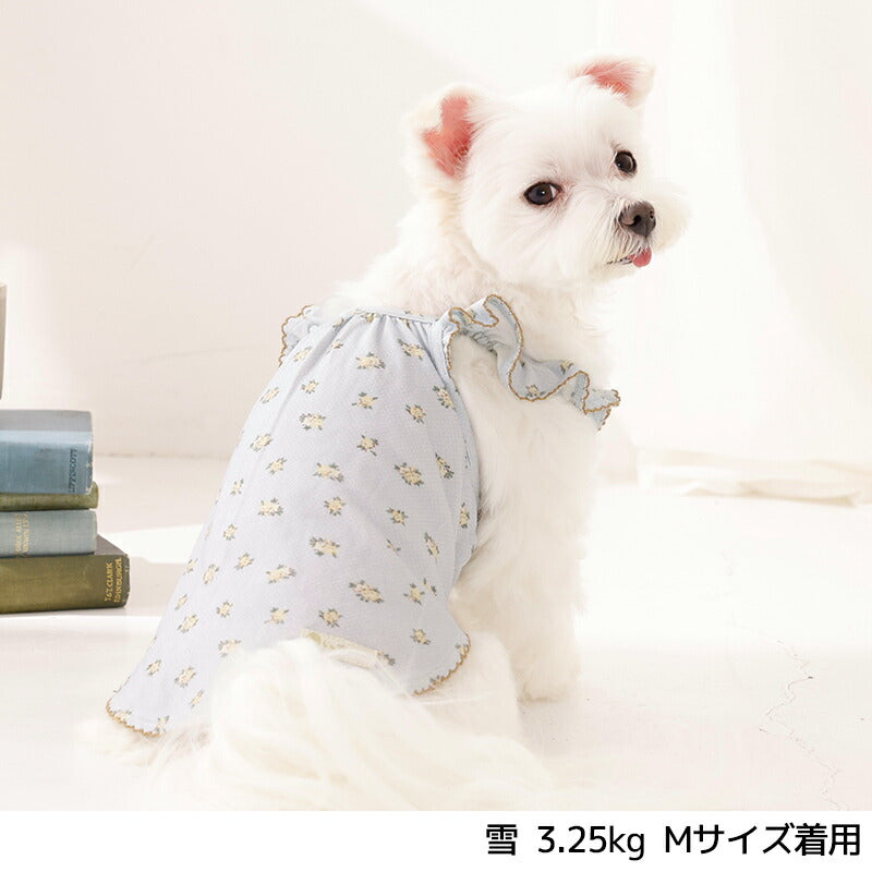 小花柄肩フリルキャミ XS/S/M/L/XL/XXL/DS/DM Un TouTou -アントゥトゥ- 犬服 ドッグウェア UT26SS ut261134