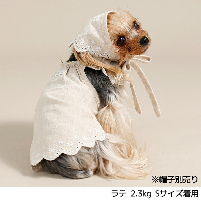 裾刺しゅうキャミソール XS/S/M/L/XL/XXL/DS/DM Un TouTou -アントゥトゥ- 犬服 ドッグウェア UT26SS ut261140