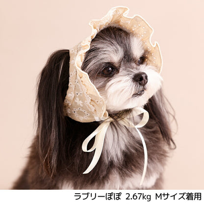 ナチュラルレース生地帽子 S/SM/M/L Un TouTou -アントゥトゥ- 犬用 UT26SS ut262166