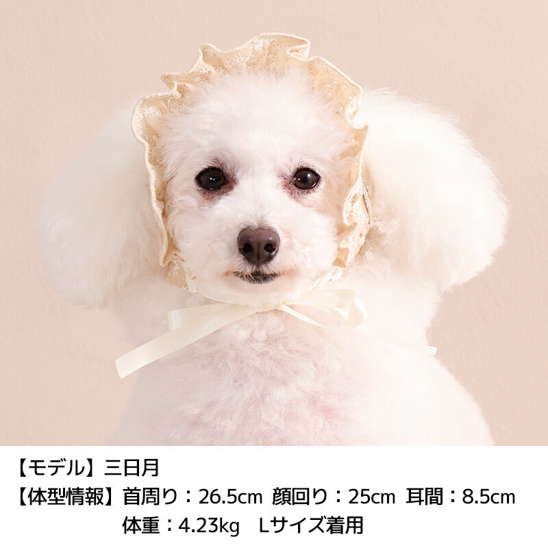 ナチュラルレース生地帽子 S/SM/M/L Un TouTou -アントゥトゥ- 犬用 UT26SS ut262166