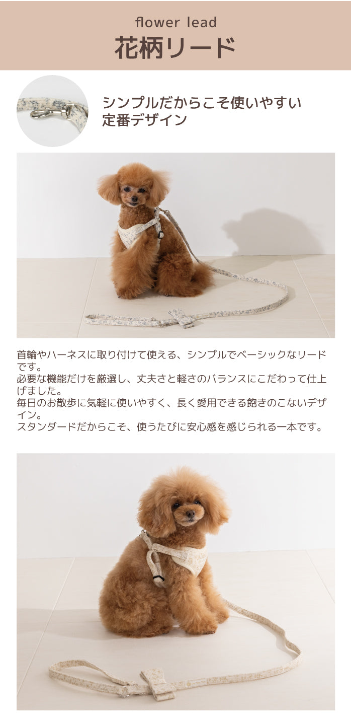 花柄リード Un TouTou -アントゥトゥ- 犬用 UT26AW ut269175