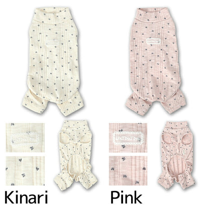 リボン柄ロンパース XS/S/M/L/XL/XXL/DS/DM Un TouTou -アントゥトゥ- 犬服 ドッグウェア UT26AW ut261201