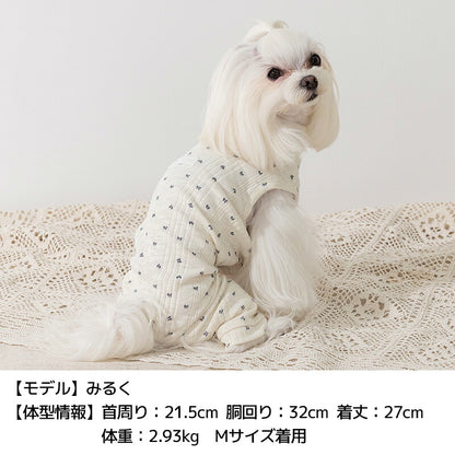 リボン柄ロンパース XS/S/M/L/XL/XXL/DS/DM Un TouTou -アントゥトゥ- 犬服 ドッグウェア UT26AW ut261201