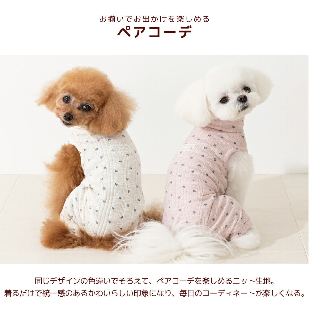 リボン柄ロンパース XS/S/M/L/XL/XXL/DS/DM Un TouTou -アントゥトゥ- 犬服 ドッグウェア UT26AW ut261201